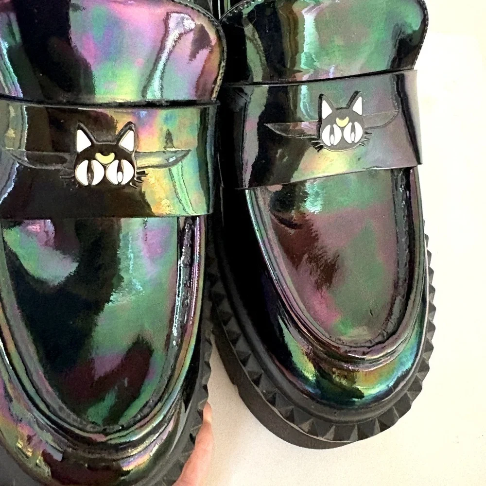 New Jimmy Choo x Sailor Moon Iridescent Luna Loafer Mary Jane